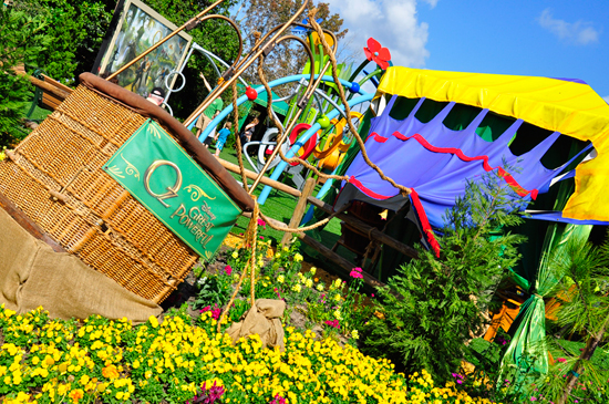 The Wizard’s Deflated Hot Air Balloon in The Land of Oz Garden at Epcot The Wizard’s Deflated Hot Air Balloon in The Land of Oz Garden at Epcot