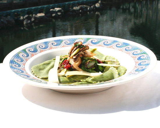 Spinach and Ricotta Agnolotti at Ariel’s Grotto at Disney California Adventure Park