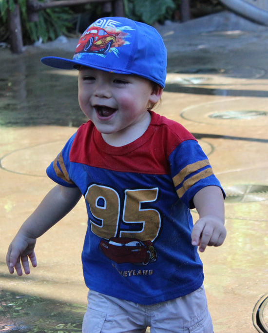 Disney Parks Moms Panelist Courtney Bautista's Son, Mason, at Cars Land “Disney