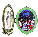Open Beware Pin from 13 Reflections of Evil Trading Event at Epcot