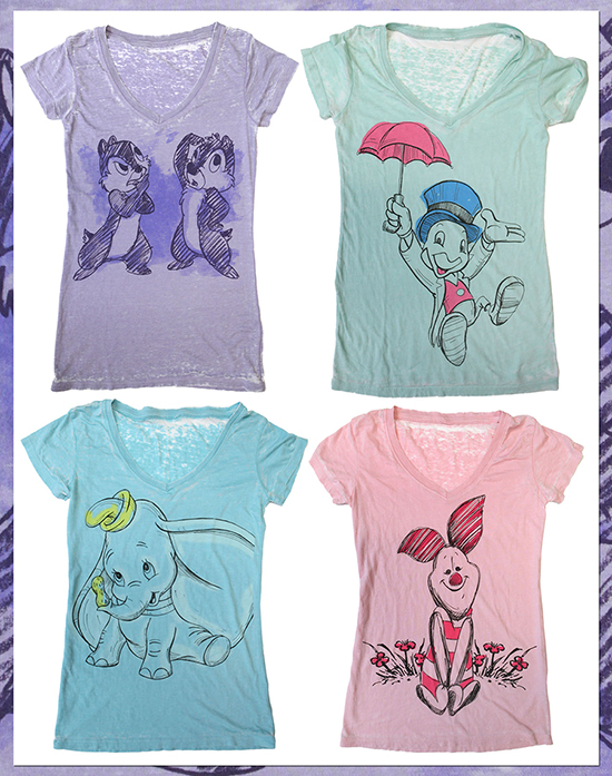 This Colorful New Collection Of Tees Feature Such Fan Favorites And Good Friends As Dumbo, Chip ‘n’ Dale, Jiminy Cricket And Piglet This Colorful New Collection Of Tees Feature Such Fan Favorites And Good Friends As Dumbo, Chip ‘n’ Dale, Jiminy Cricket And Piglet