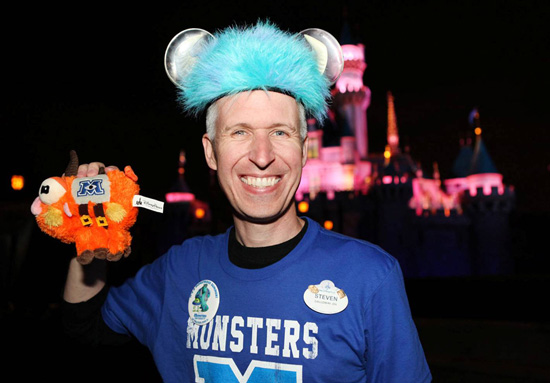 Steven Miller and the Scare Pig in Front of Sleeping Beauty Castle Steven Miller and the Scare Pig in Front of Sleeping Beauty Castle