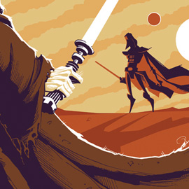 'Jedi Showdown' by ACME Artist Gris Grimly at D Street in the Downtown Disney District