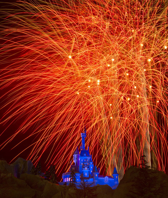 Fireworks at Beast’s Castle in New Fantasyland “Fireworks