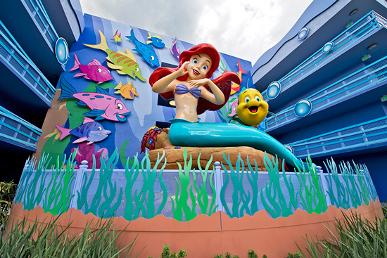 Ariel, from 'The Little Mermaid' outside of Disney's Art of Animation Resort