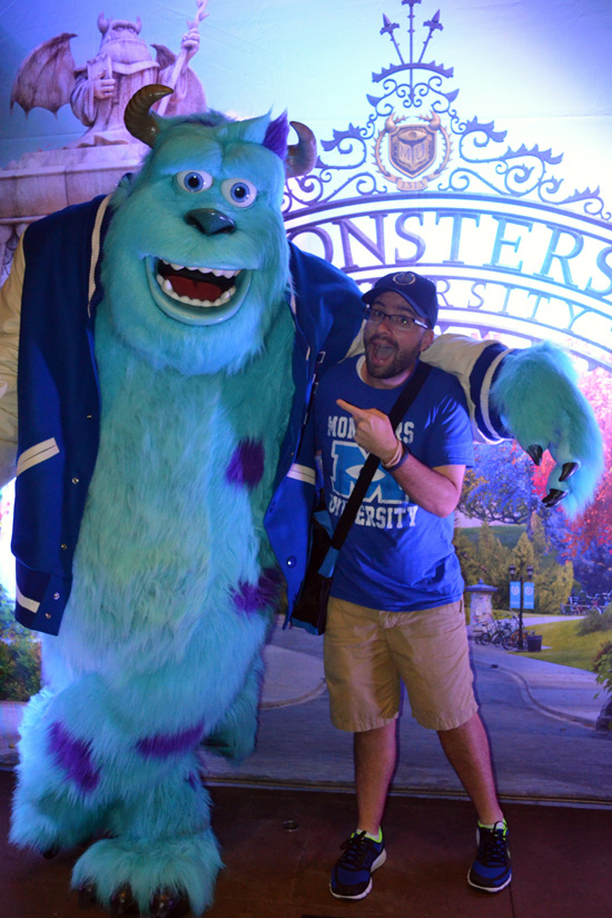 Disney Parks Blog Author Nate Rasmussen and Sulley from 'Monsters University'
