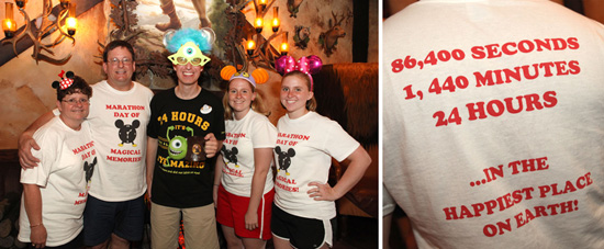 Disney Parks Blog Author Steven Miller with the Lambert Family at Gaston's Tavern in New Fantasyland