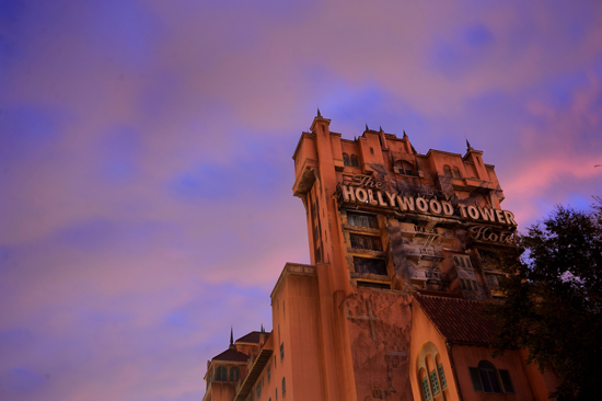 Disney Parks After Dark: Sunset at the Hollywood Tower Hotel at Disney’s Hollywood Studios
