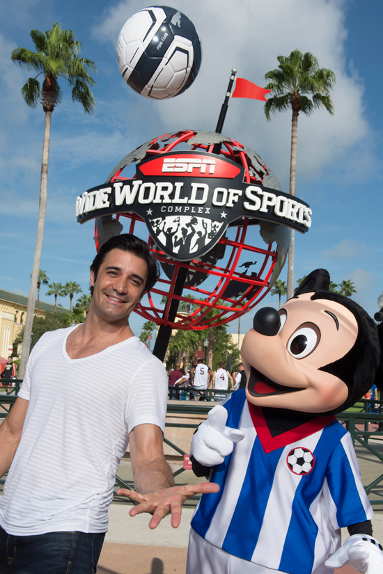 Actor Gilles Marini Gets His Kicks With Mickey at ESPN Wide World of Sports Complex Actor Gilles Marini Gets His Kicks With Mickey at ESPN Wide World of Sports Complex