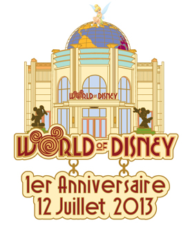Limited Edition 600 Pin Commemorating the First Anniversary of the World of Disney Store at Disneyland Paris