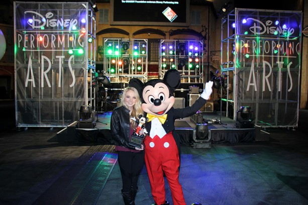 Danielle Bradbery and Mickey at Festival Disney