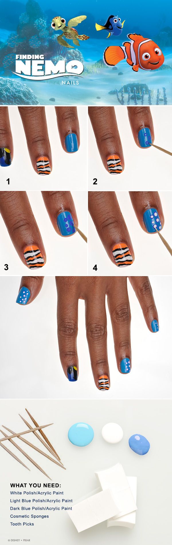 Show Your Disney Side: Nemo-Inspired Nail Tutorial