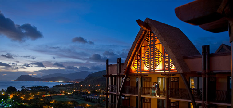 Aulani Couple on Balcony With Ocean View